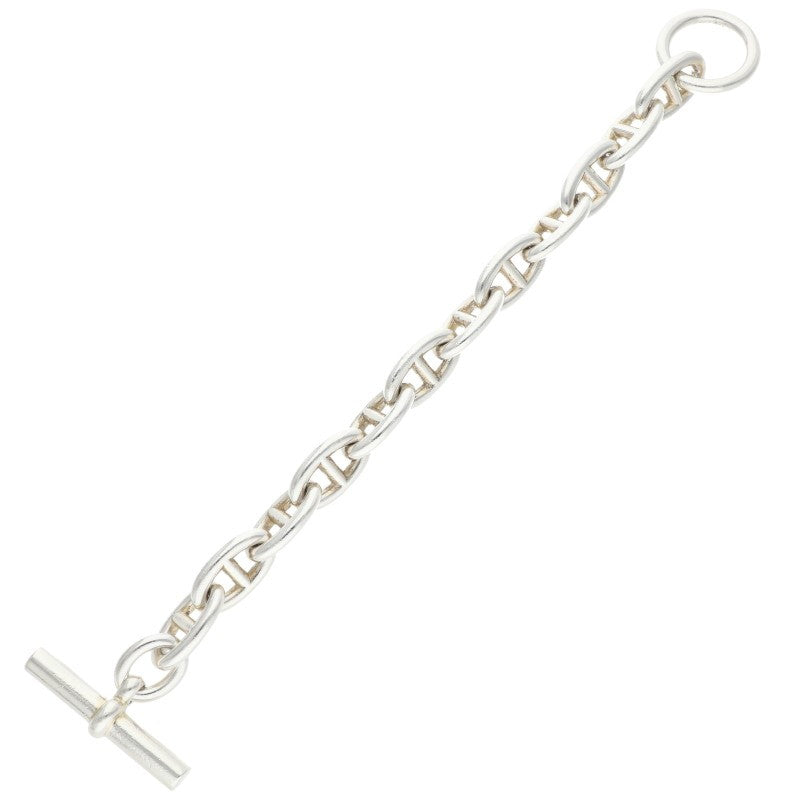 HERMES Chaine d'Ancre GM 925 Silver Bracelet Size 12LINK