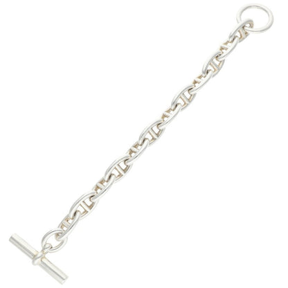 HERMES Chaine d'Ancre GM 925 Silver Bracelet Size 12LINK