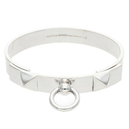 HERMES Collier de Chien PM 925 Silver Bangle Size LG