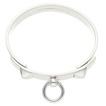 HERMES Collier de Chien PM 925 Silver Bangle Size LG