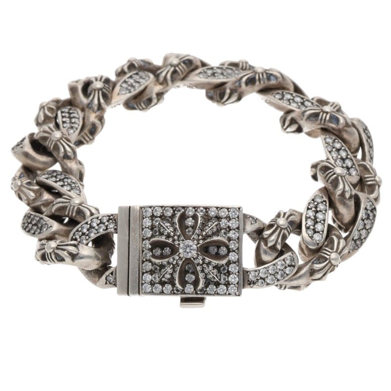 Chrome Hearts Box Classic Pave Diamond Bracelet Size 15LINK
