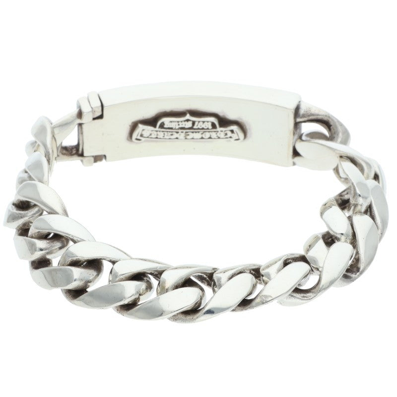 Chrome Hearts ID Floral Cross Silver Bracelet Size 13LINK