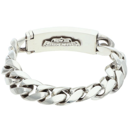 Chrome Hearts ID Floral Cross Silver Bracelet Size 13LINK