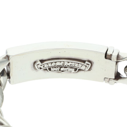 Chrome Hearts ID Floral Cross Silver Bracelet Size 13LINK