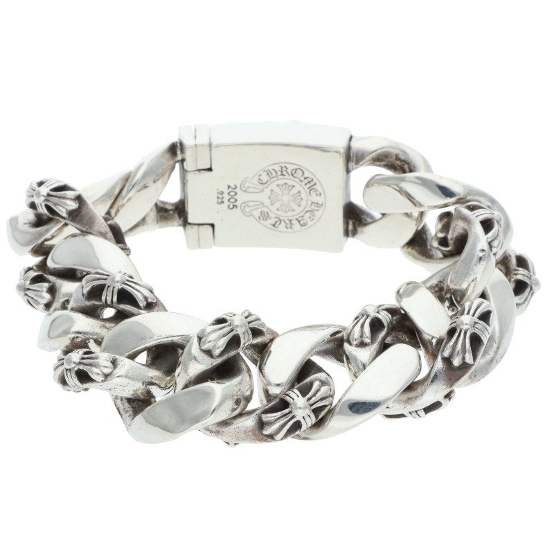 Chrome Hearts Large Box ID 925 Silver Bracelet Size 11LINK