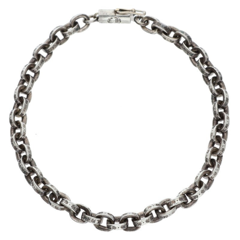 Chrome Hearts Paper Chain 925 Silver Bracelet Size 7INCH