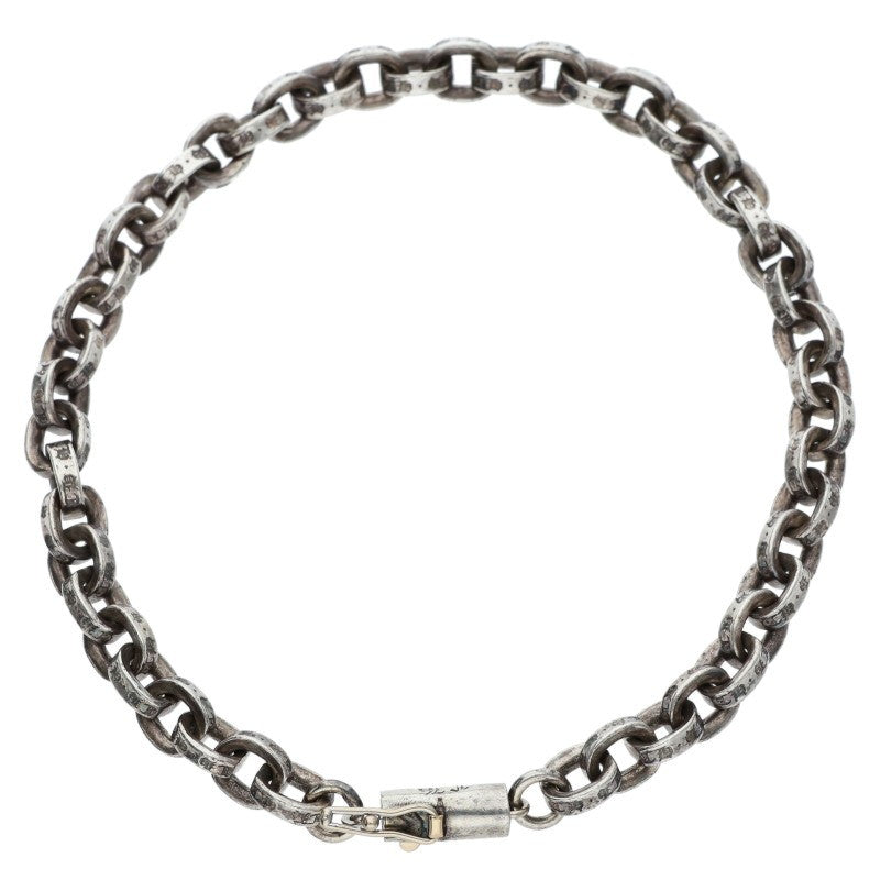 Chrome Hearts Paper Chain 925 Silver Bracelet Size 7INCH