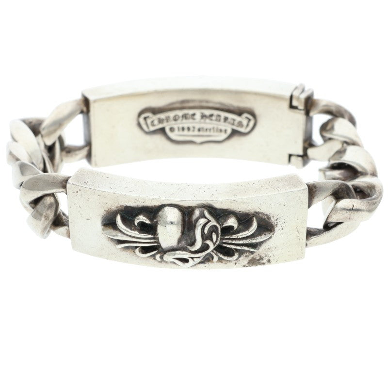 Chrome Hearts Double ID Floral Silver Bracelet Size ONE SIZE