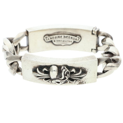 Chrome Hearts Double ID Floral Silver Bracelet Size ONE SIZE