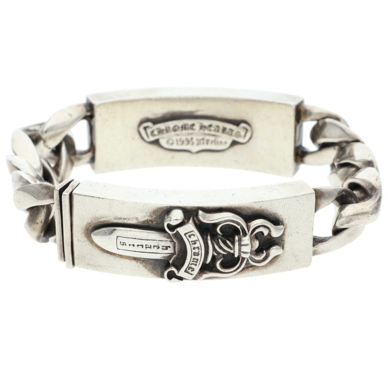Chrome Hearts Double ID Floral Silver Bracelet Size ONE SIZE