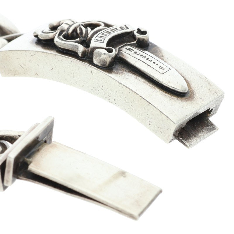 Chrome Hearts Double ID Floral Silver Bracelet Size ONE SIZE