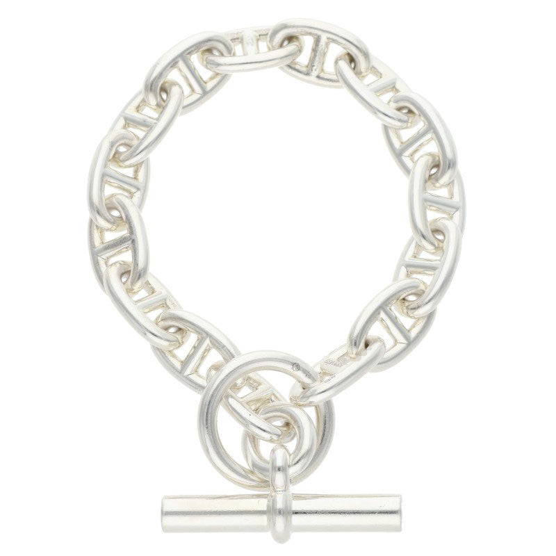 HERMES Chaine d'Ancre MM 925 Silver Bracelet Size 15LINK