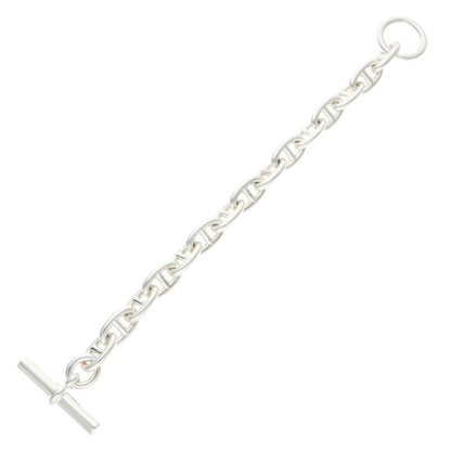 HERMES Chaine d'Ancre MM 925 Silver Bracelet Size 15LINK