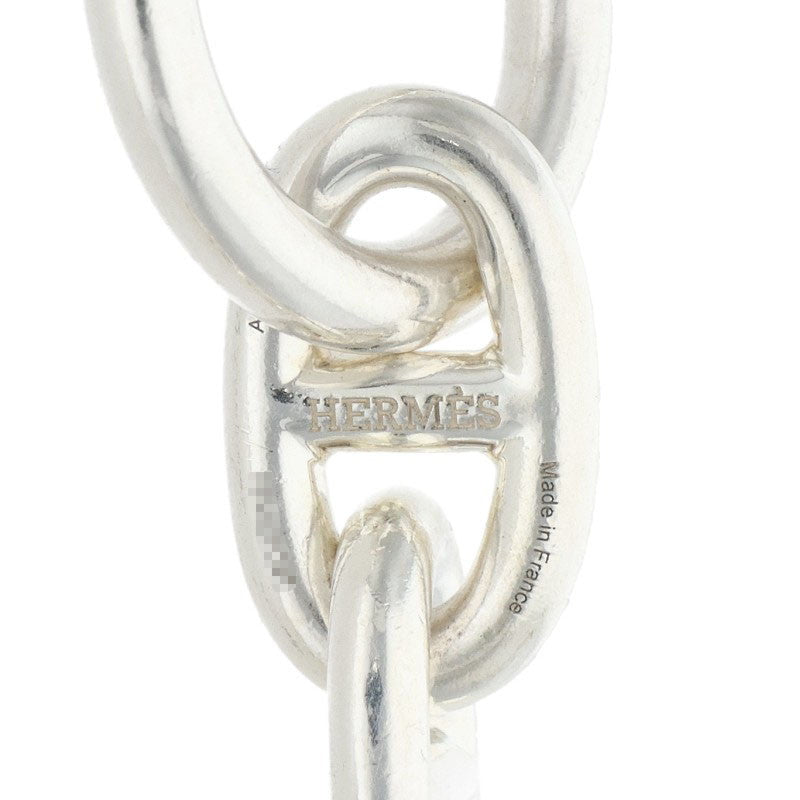 HERMES Chaine d'Ancre MM 925 Silver Bracelet Size 15LINK