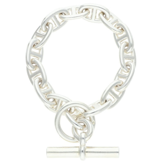 HERMES Margiela Era Chaine Silver Bracelet Size 15LINK