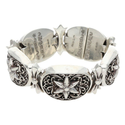 Chrome Hearts Tiny Oval Star Link Silver Bracelet Size 4LINK