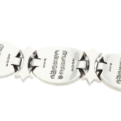 Chrome Hearts Tiny Oval Star Link Silver Bracelet Size 4LINK