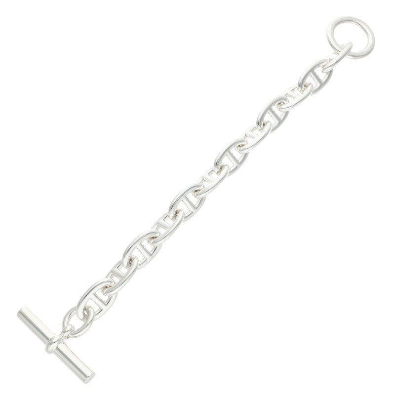 HERMES Chaine d'Ancre TGM Silver Bracelet Size 12LINK