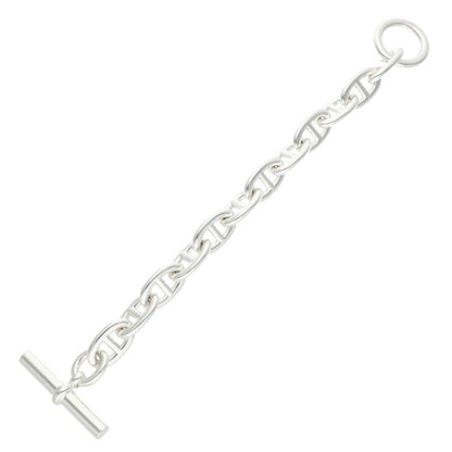 HERMES Chaine d'Ancre TGM Silver Bracelet Size 12LINK