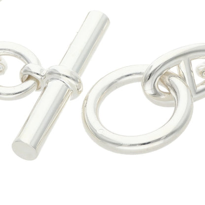 HERMES Chaine d'Ancre TGM Silver Bracelet Size 12LINK
