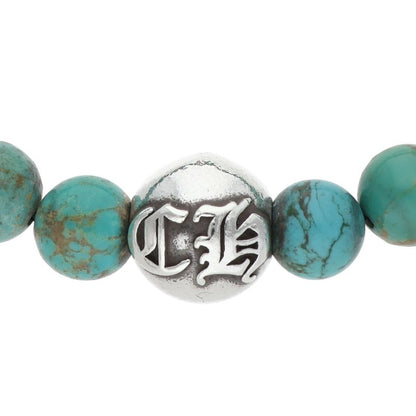 Chrome Hearts 8mm Turquoise Bracelet Silver Size ONE SIZE