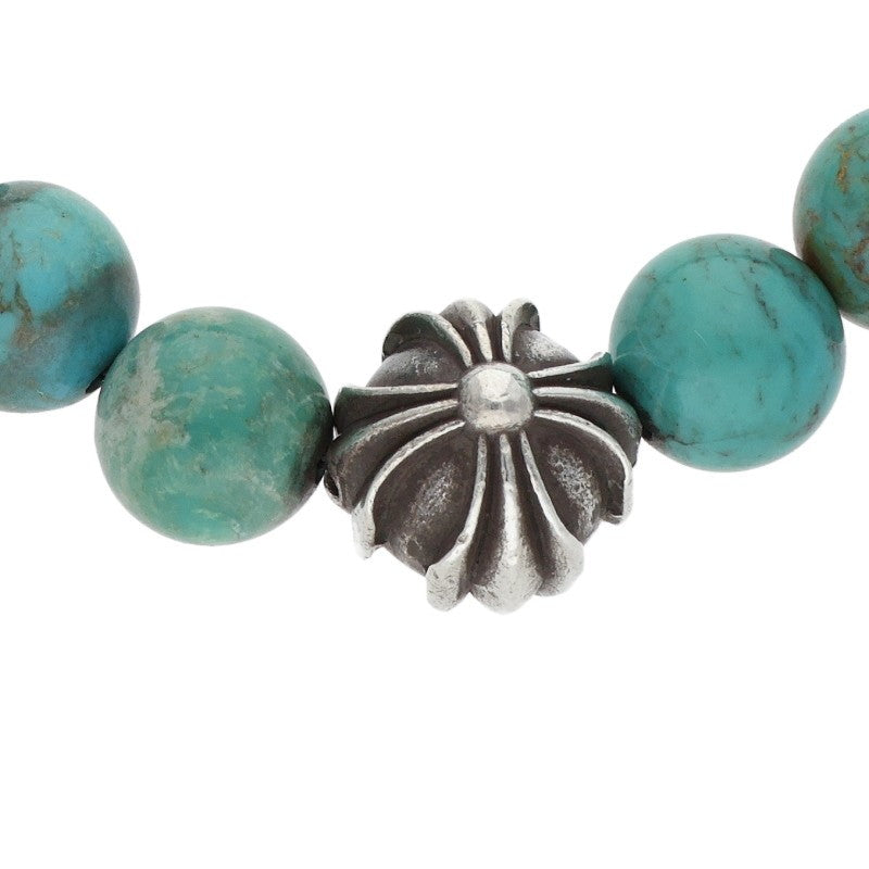 Chrome Hearts 8mm Turquoise Bracelet Silver Size ONE SIZE