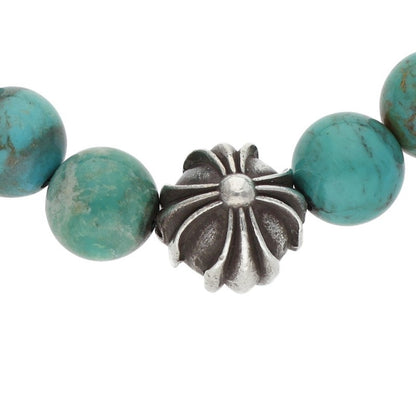 Chrome Hearts 8mm Turquoise Bracelet Silver Size ONE SIZE