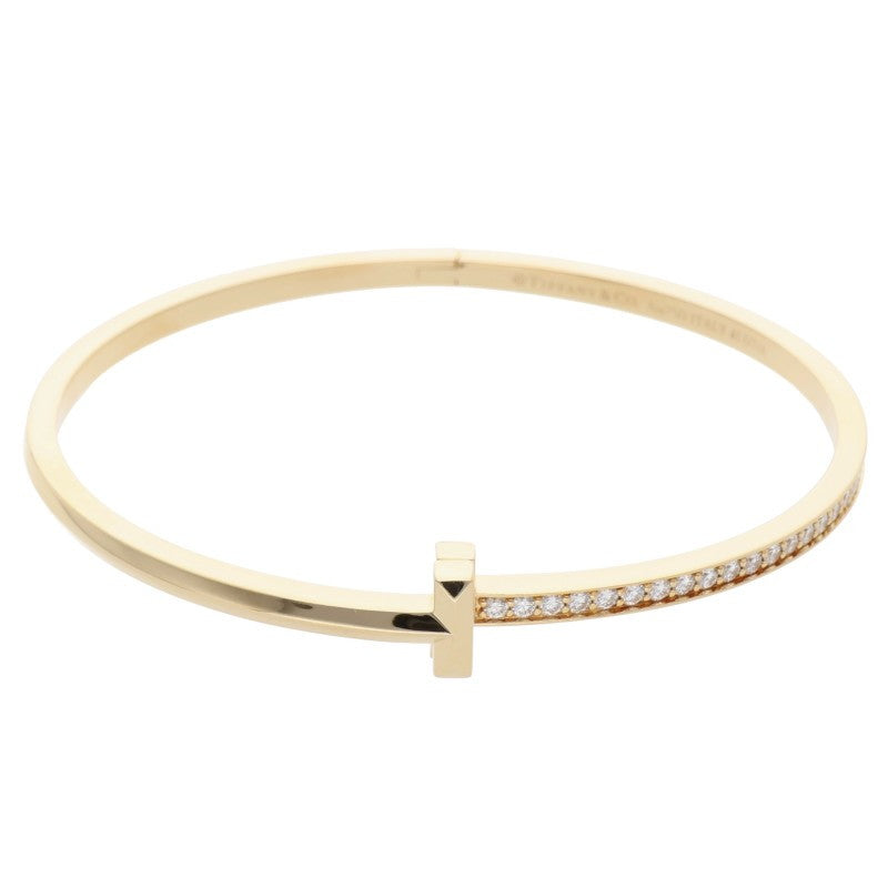 TIFFANY&Co. T-Wire Hinged Narrow 18K Diamond Bangle Belt Size L