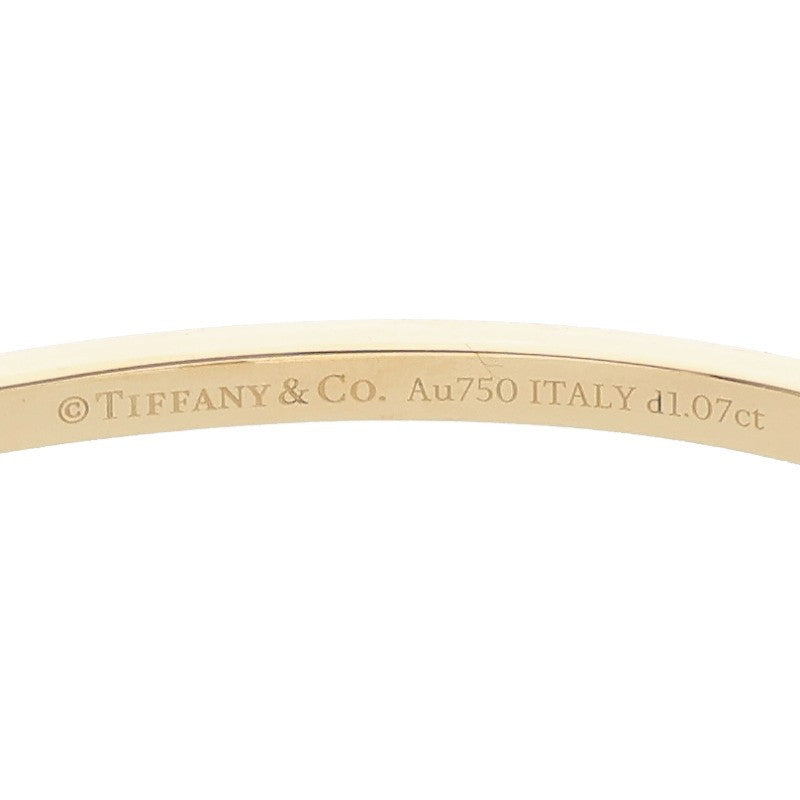 TIFFANY&Co. T-Wire Hinged Narrow 18K Diamond Bangle Belt Size L