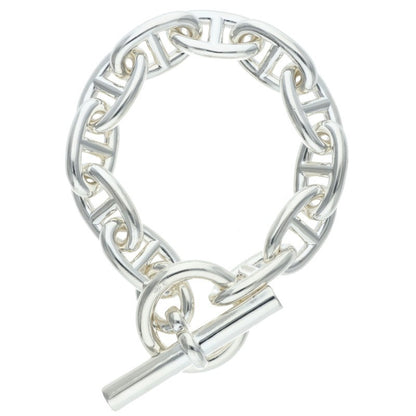 HERMES Chaine d'Ancre TGM Silver Bracelet Size 11LINK