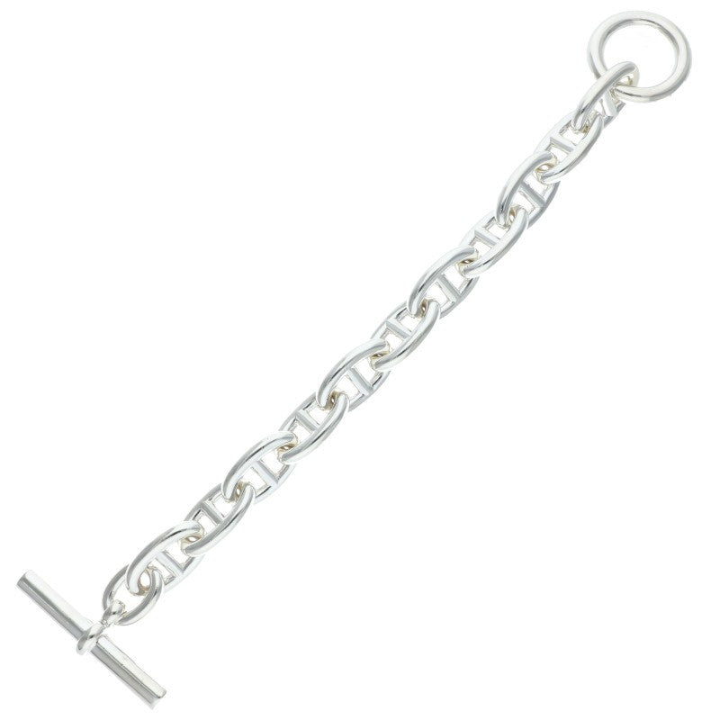 HERMES Chaine d'Ancre TGM Silver Bracelet Size 11LINK