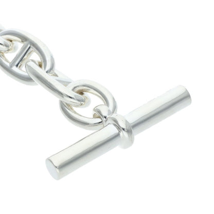 HERMES Chaine d'Ancre TGM Silver Bracelet Size 11LINK