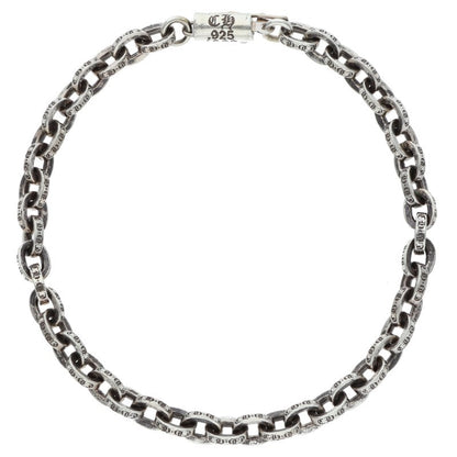 Chrome Hearts Paper Chain Silver Bracelet Size 7INCH