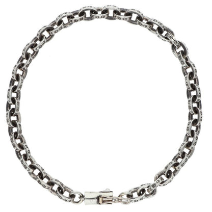 Chrome Hearts Paper Chain Silver Bracelet Size 7INCH
