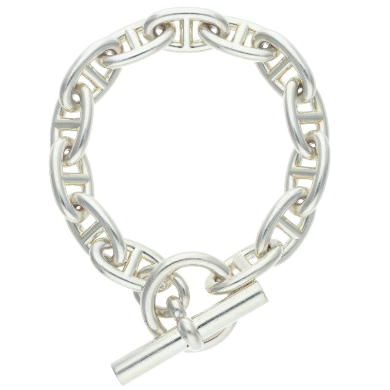 HERMES Chaine d'Ancre GM Silver Bracelet Size 13LINK