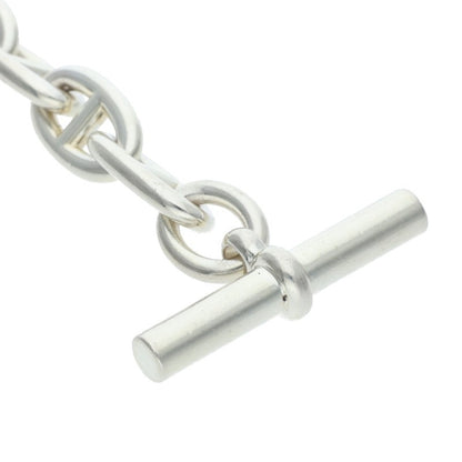 HERMES Chaine d'Ancre GM Silver Bracelet Size 13LINK