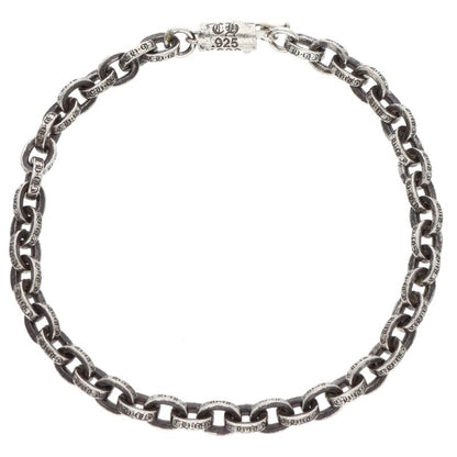 Chrome Hearts Paper Chain Silver Bracelet Size 7INCH