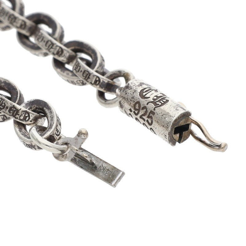 Chrome Hearts Paper Chain Silver Bracelet Size 7INCH