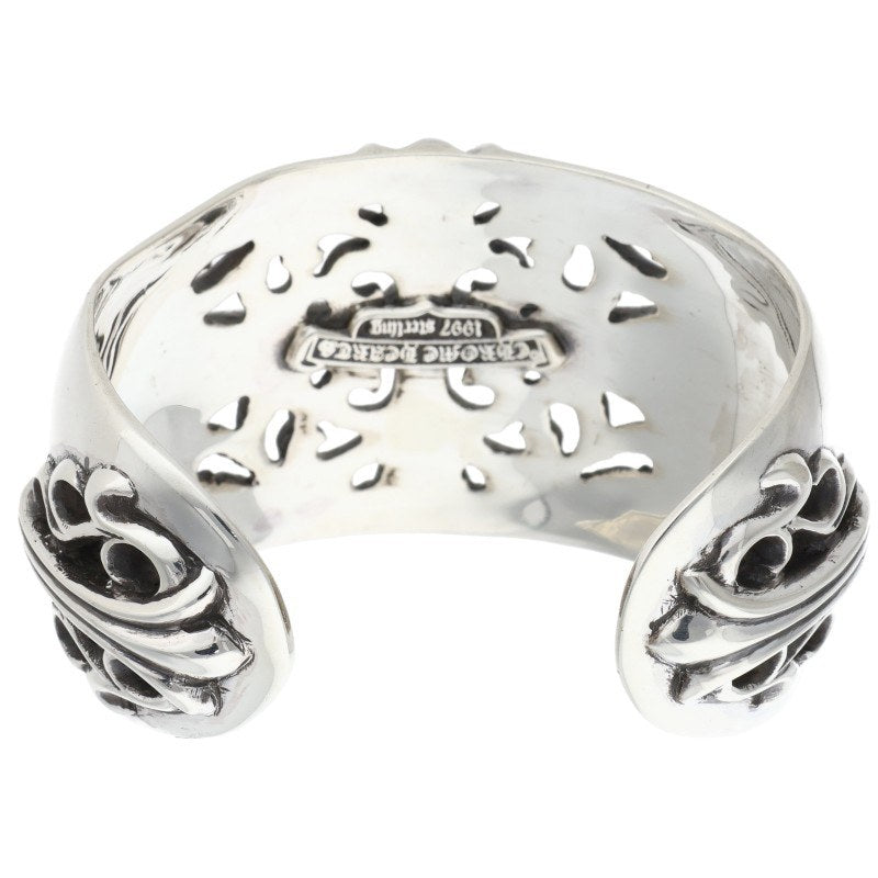Chrome Hearts Floral Cross Wide Silver Bangle Belt Size ONE SIZE