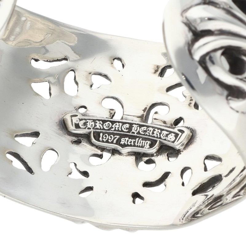 Chrome Hearts Floral Cross Wide Silver Bangle Belt Size ONE SIZE