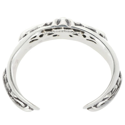 Chrome Hearts Floral Cross Wide Silver Bangle Belt Size ONE SIZE