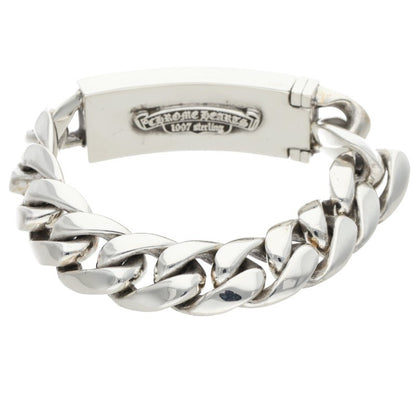 Chrome Hearts ID Floral Cross Silver Bracelet Size 11LINK