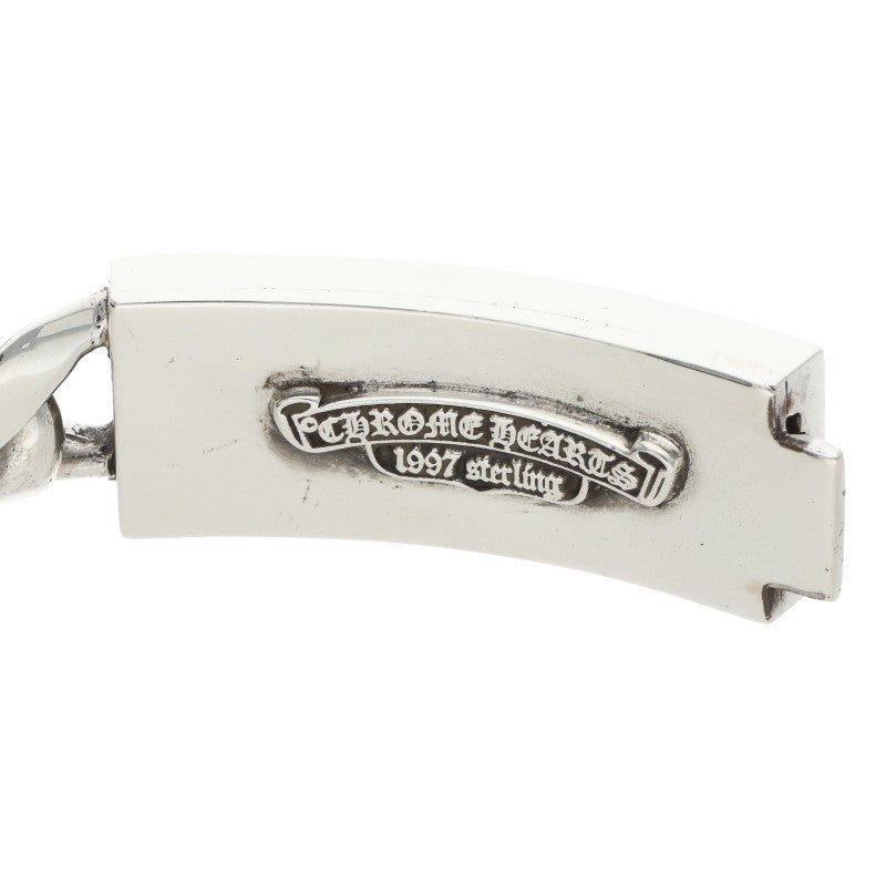 Chrome Hearts ID Floral Cross Silver Bracelet Size 11LINK