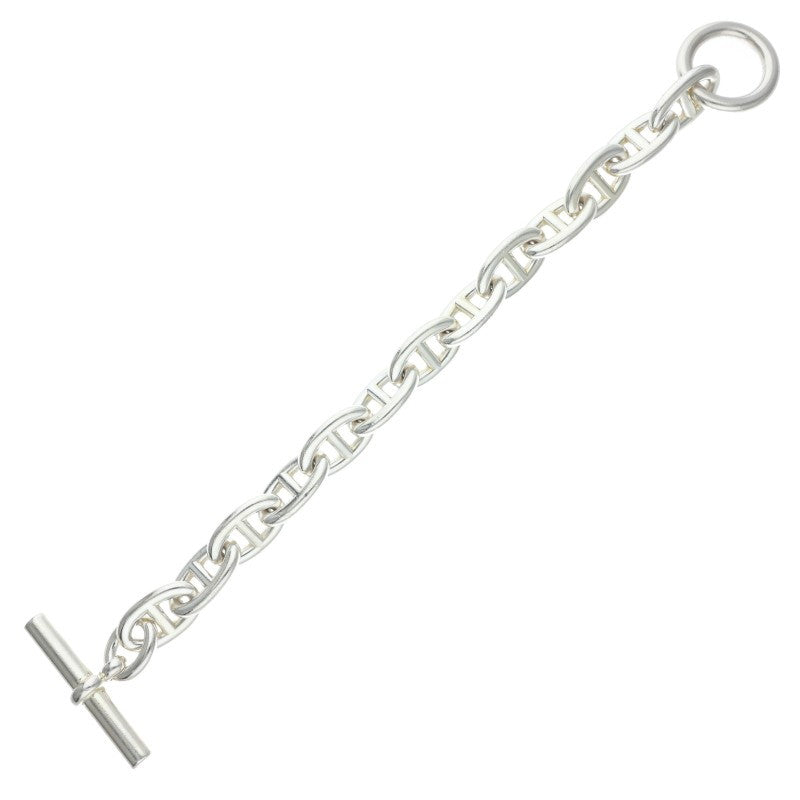 HERMES Chaine d'Ancre TGM Silver Bracelet Size 13LINK