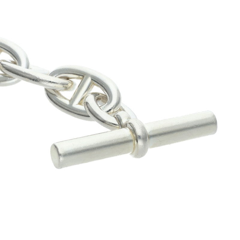 HERMES Chaine d'Ancre TGM Silver Bracelet Size 13LINK
