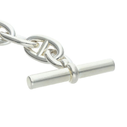 HERMES Chaine d'Ancre TGM Silver Bracelet Size 13LINK