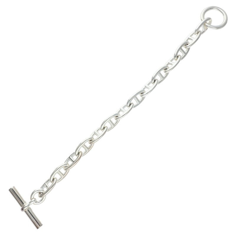 HERMES Chaine d'Ancre GM Silver Bracelet 925 Size 14LINK