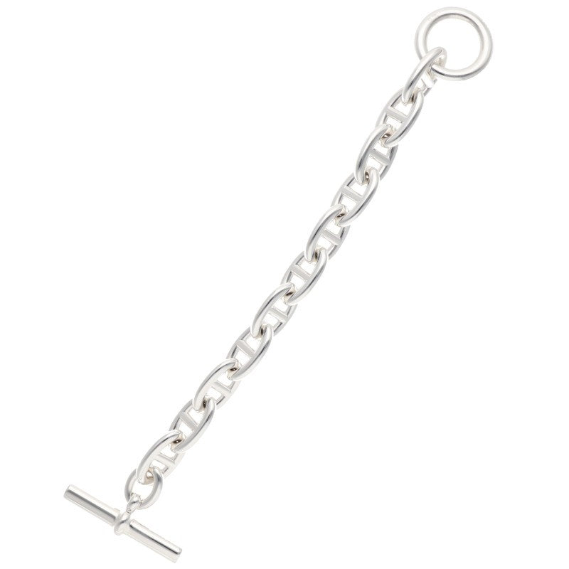 HERMES Chaine d'Ancre TGM Silver Bracelet Size 11LINK