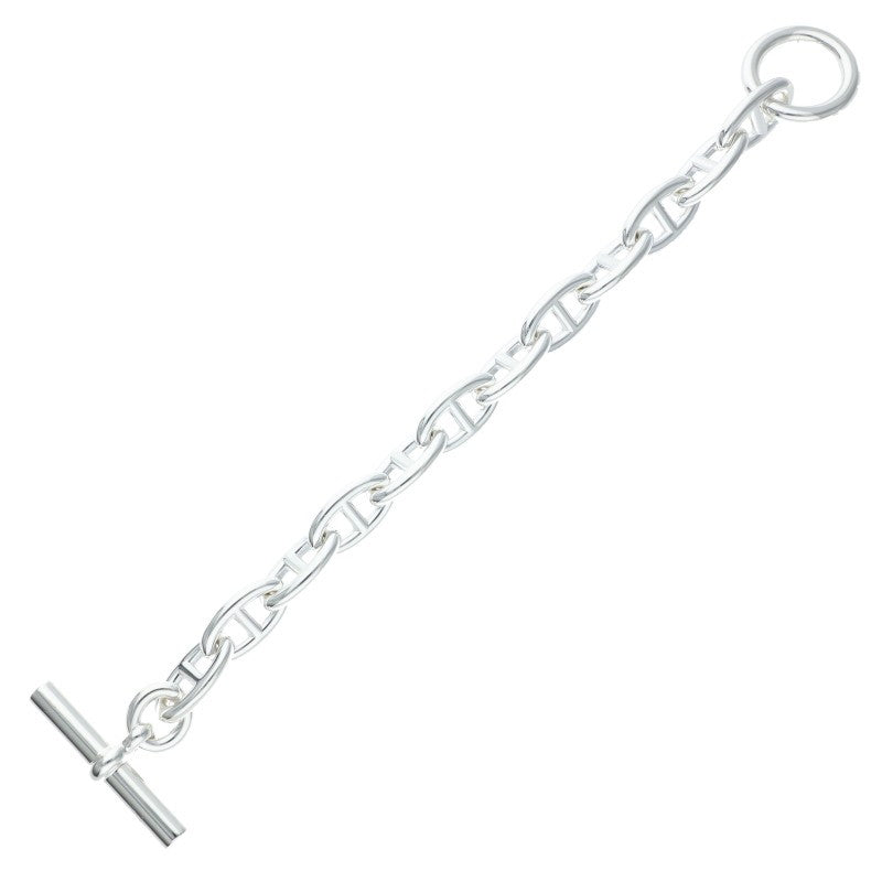 HERMES Chaine d'Ancre GM Silver Bracelet Size 12LINK