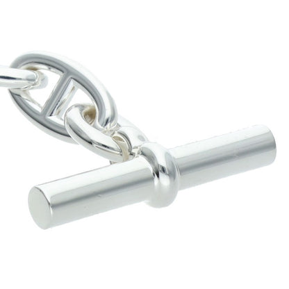 HERMES Chaine d'Ancre GM Silver Bracelet Size 12LINK